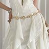 Elegant Metal Circular Ring Waist Chain Gold/Silver Dress Belt Chain Bohemian Body Chain  Women