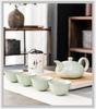 Purple Clay Ceramic Kung Fu Tea Set Home Teapot Set with Portable Tea Tray and Tea Caddy