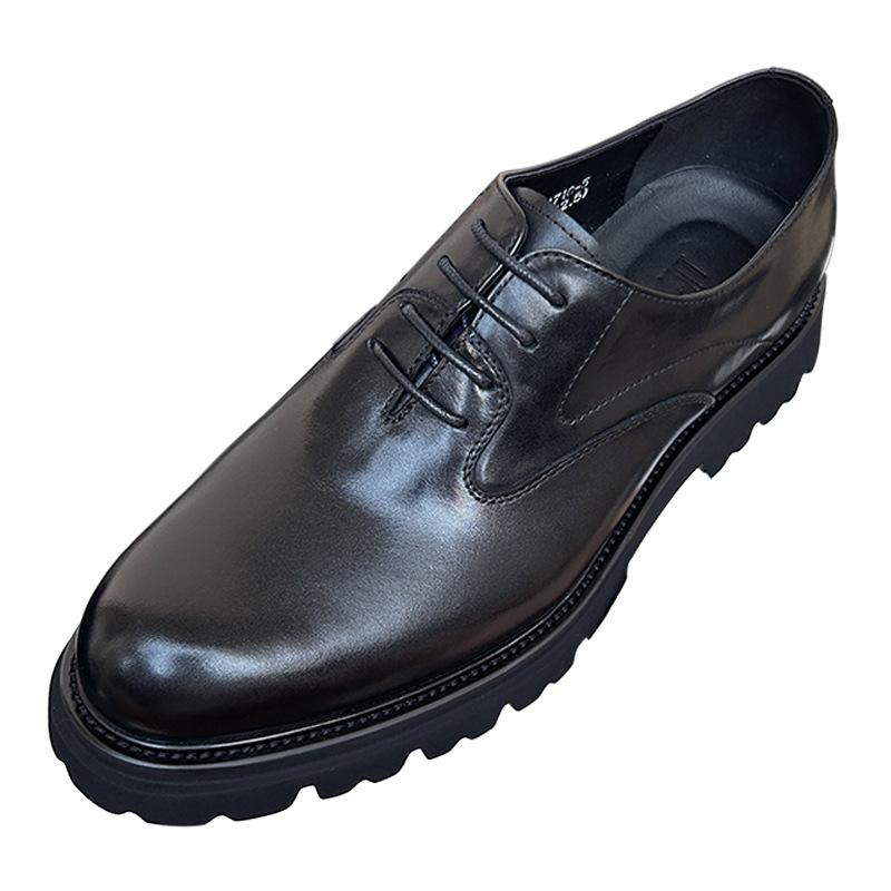 Oxford kožené boty Pánské společenské kožené prodyšné silná podrážka zvyšující výšku oblek ženich svatební boty pánské kožené boty high-end