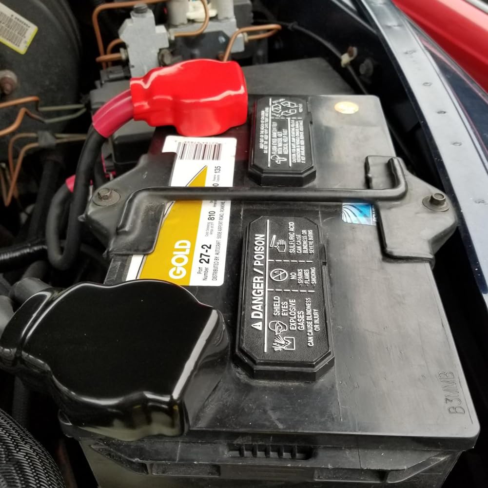 Ampper Top Post Military Spec Terminals and Cover Kit for Marine Boat RVs and Vehicles (1 Pair and Cover)