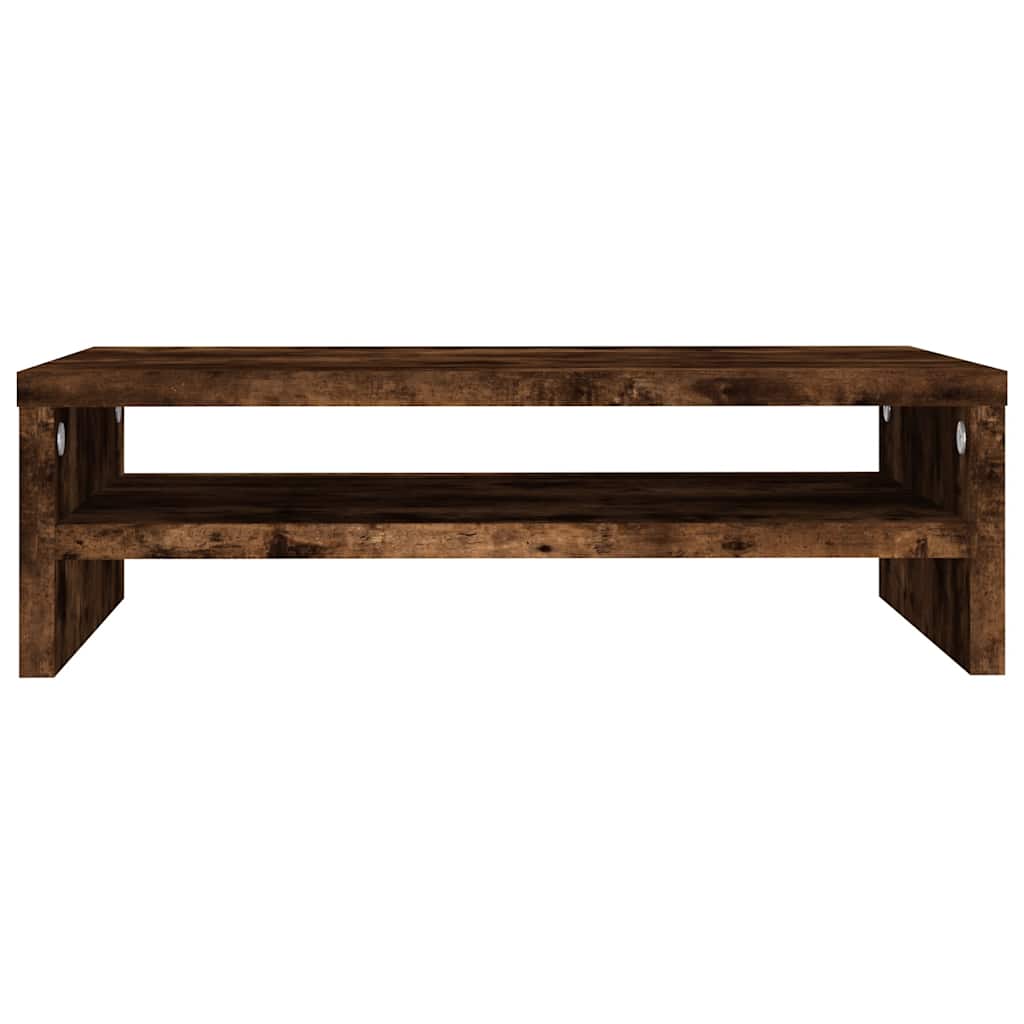 Monitor Stand Smoked Oak 42 X 24 X 13 Cm Engineered Wood