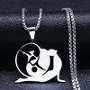 Buddhism Meditation Buddha Yoga Pendant Necklace Stainless Steel Tree of Life Necklace Buddhist Jewelry collares para mujer