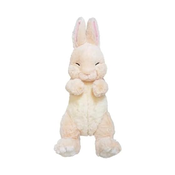 Sunlemon Knee Rabbit Sleeping BE 17 x 14 x 36 cm Stuffed Animal Cute Rabbit Beige P-9552