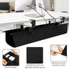 Under Desk Cable Management Tray No Drill Under Desk Cable Organizer with 2 Hook Woven Fabric Storage Rack for Home Office Study