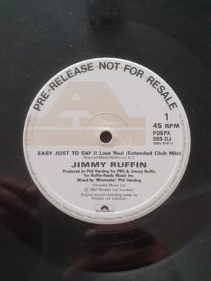 12inch Record JIMMY RUFFIN  Easy Just To Say I Love You POSPX869DJ Polydor 198 UK SoulFunk Used