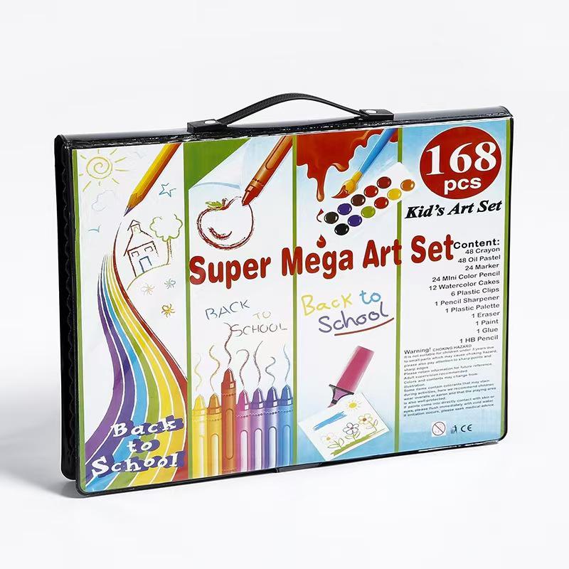168-Piece Children s Art Set: Oil Pastels & Watercolor Pens - Perfect Children s Day & June 1st Festival Gift