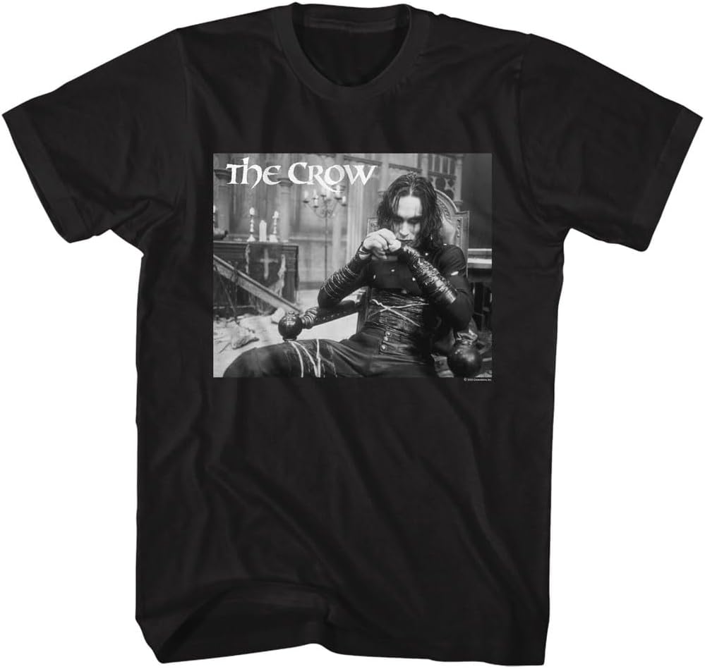 

The Crow Movie BW Photo & Logo Mens Black Short Sleeve T Shirt Vintage Style Graphic Tees 5XL різнокольоровий