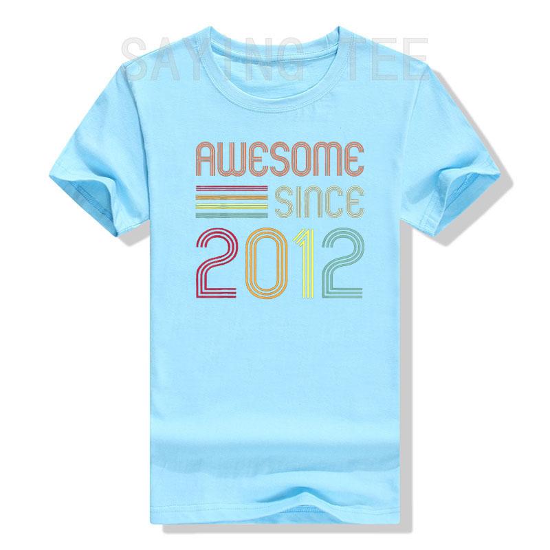 Awesome Since 2012 11th Birthday Retro TShirt 11 Years Old Sayings Graphic Tee Tops Short Sleeve BornIn2012 Clothes Gifts
