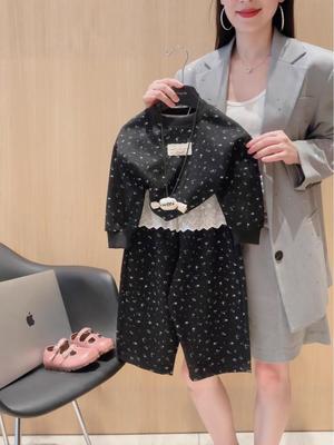 Korean Style Girls' Autumn Sweatshirt & Pants Two-Piece Set