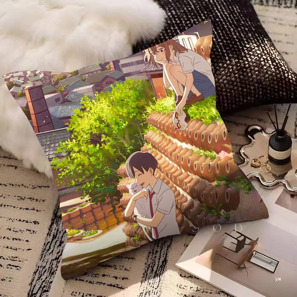 Anime Movie A W-Whisker Away Pillow Case Fashion Square Pillowcase Bedroom Sofa Room Ins Decoration Leisure