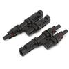 1 Pair*Branch Connector For  Solar Panel T Branch Connector Cable Splitter Coupler Combiner Solar Energy Adapter
