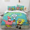 Sponge yellow baby Duvet Cover Set 2pcs,Cartoon Quilt Cover set and Pillowcase 75*50cm with Zipper Closure for Children And Girl