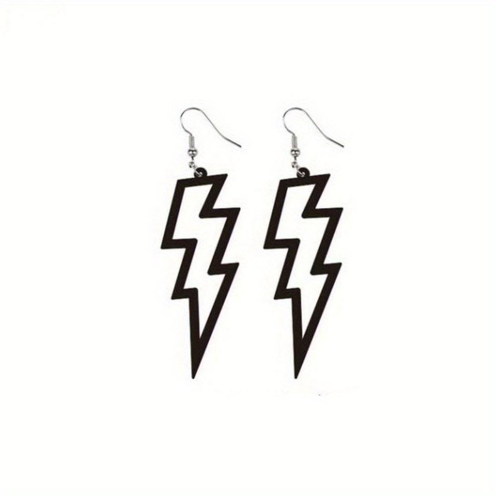 

Fashion Acrylic Lightning Drop Earrings for Women Cool Long Dangle Earrings Girls Party Jewelry Gifts чорний