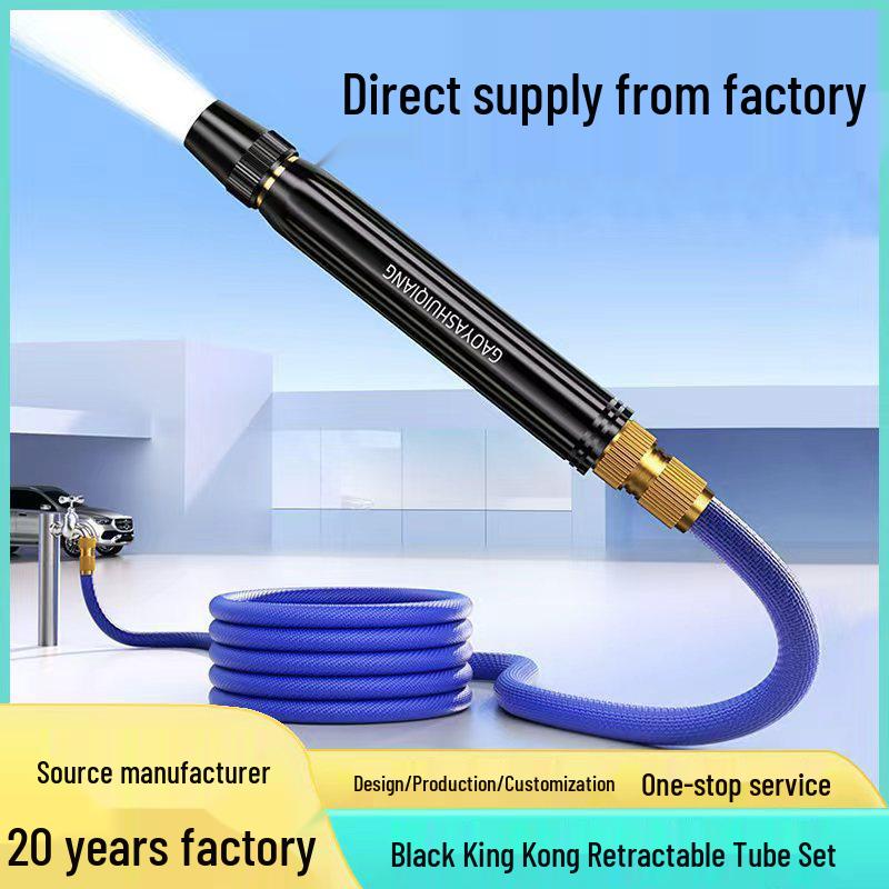Telescopic Garden Hose & High-Pressure Nozzle Car Wash Set