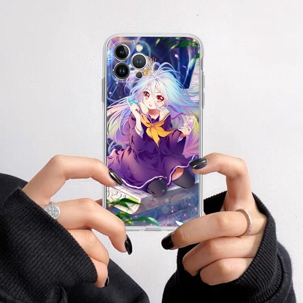 NO GAME NO LIFE Handyhülle für iPhone 16 15 8 7 6 6S Plus X SE XR XS 14 11 12 13 Mini Pro Max Handyhülle