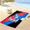 Serviette de plage imprimée Crystal Palace, Grande serviette douce à séchage rapide pour la plage, le camping, la natation