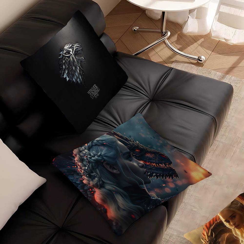 Funda de Almohada para Cojín Película G-Juego de Tronos Funda de Almohada Sala de Estar Sofá Decoración del Hogar Personalizada