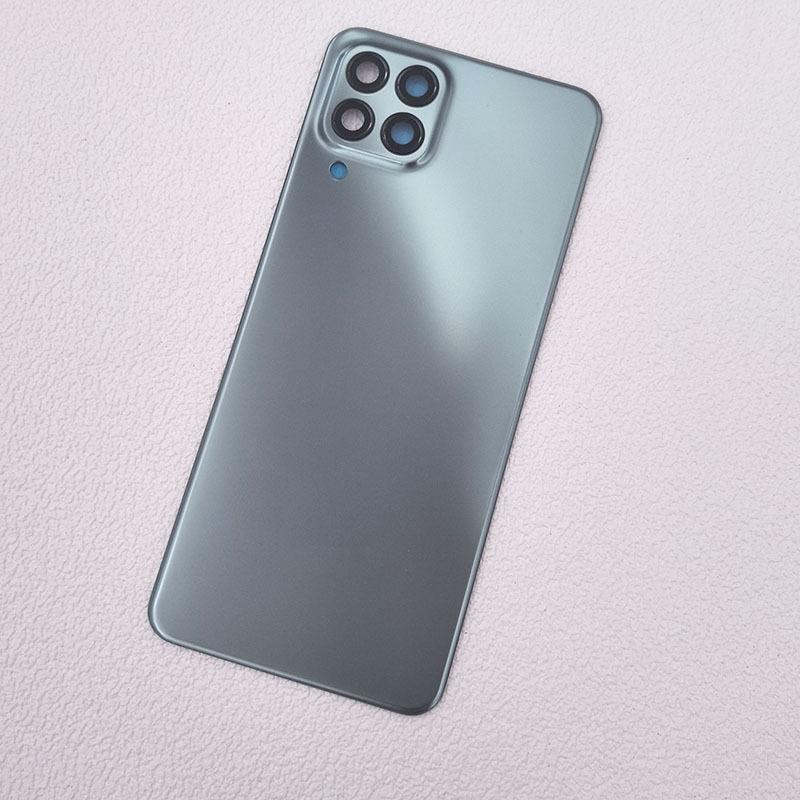 Battery Back Cover For Samsung Galaxy M53 M 53 M536F Rear Housing Case Panel Replace Part With Glass Camera Lens +Logo