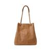 Luxury 2026 New Women's Commuter Soft Leather Bucket Bag - Genuine Leather Spacious Tote & Timeless Shoulder Hobo Bag