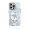 Cute plush snowman lanyard suitable for apple 17 autumn and winter mobile phone case iphone15 new women's 16promax hard