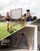 Lacrosse Goal, 6' x 6' Lacrosse Net, Folding Portable Backyard Lacrosse Training Equipment, Steel Frame Training Net, Quick & Easy Setup Lacrosse