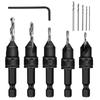 Cone Hardware Tool Countersink Drill Bit Set Drilling Pilot Holes Carpentry Drill Set  Woodworking