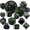 15 Teile/satz Polyedrische Würfel D3-D100 Sphärische RPG Komplette DND Opaque Schwarz 100 Seiten Würfel Rolle Spielen Tisch Party Brettspiel