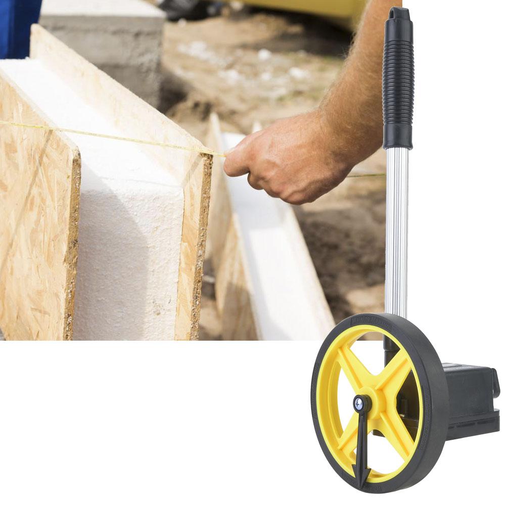 Distance Measuring Wheel Accurate 0. 9.9m Mechanical Double Collapsible One Key to Reset Kickstand to Keep Stand Starting Point with Telescopi
