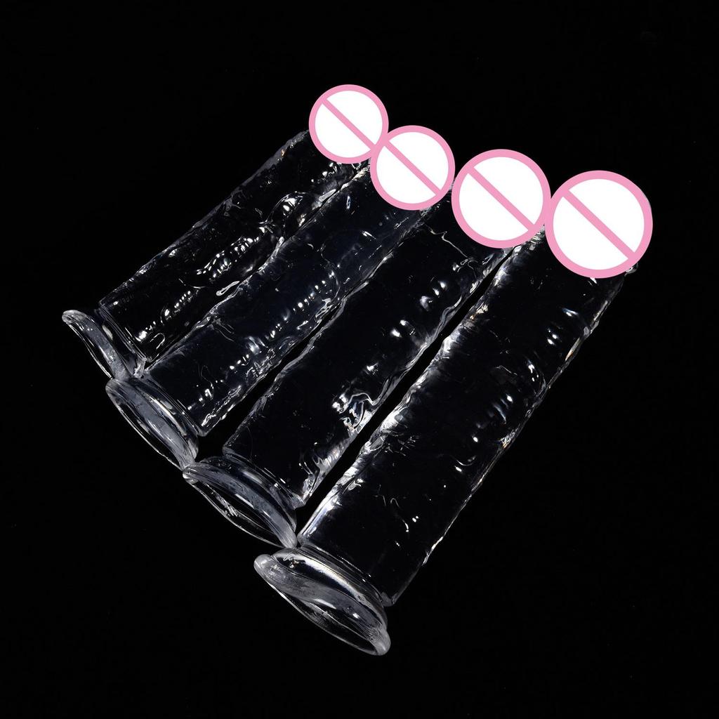 Realistischer transparenter vibrierender Dildo für Frauen - Weiches TPE Sexspielzeug & Masturbationshilfe