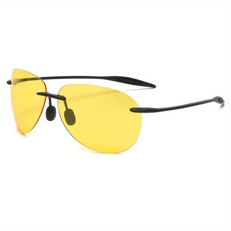 

Модные ультралегкие солнцезащитные очки TR90 для вождения с ночным видением для мужчин и женщин без оправы, спортивные антибликовые очки ночного видения