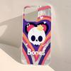 iPhone 17 Pro Max Halloween Skeleton Feather Yarn Phone Case, Large Hole Design