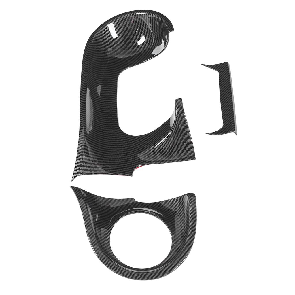 3PCS Dashboard Trim Carbon Fiber Style Replacement for Smart Forfour 5‑Door Hatchback W453 LHD 2015‑2021