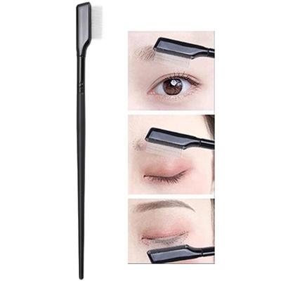 1PC Black Metal Eyelash Comb Eyebrow Brush For Eyelash Extensions Beauty Cosmetic Tool