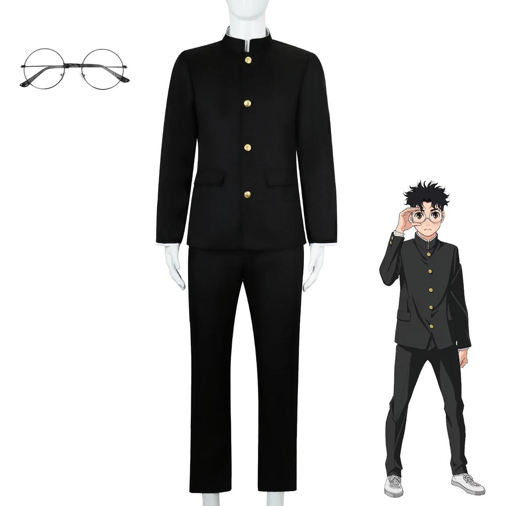 Dandadan Cosplay Costume Set Okarun Mask & Ken Takakura Uniform Glasses - Momo Ayase Halloween Party Cosplay For Men Women