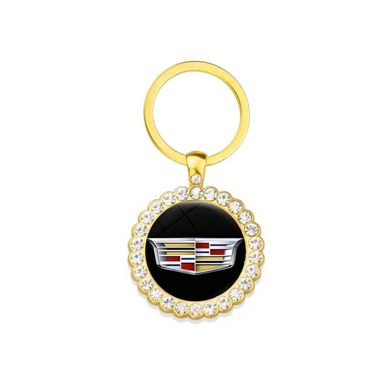 Für Cadillac ATS BLS CT4 CT5 CT6 CTS ESCALADE SLR SRX STS XT4 XT5 XT6 XTS Mode Auto Emblem Schlüsselanhänger Legierung Schlüsselring Zubehör