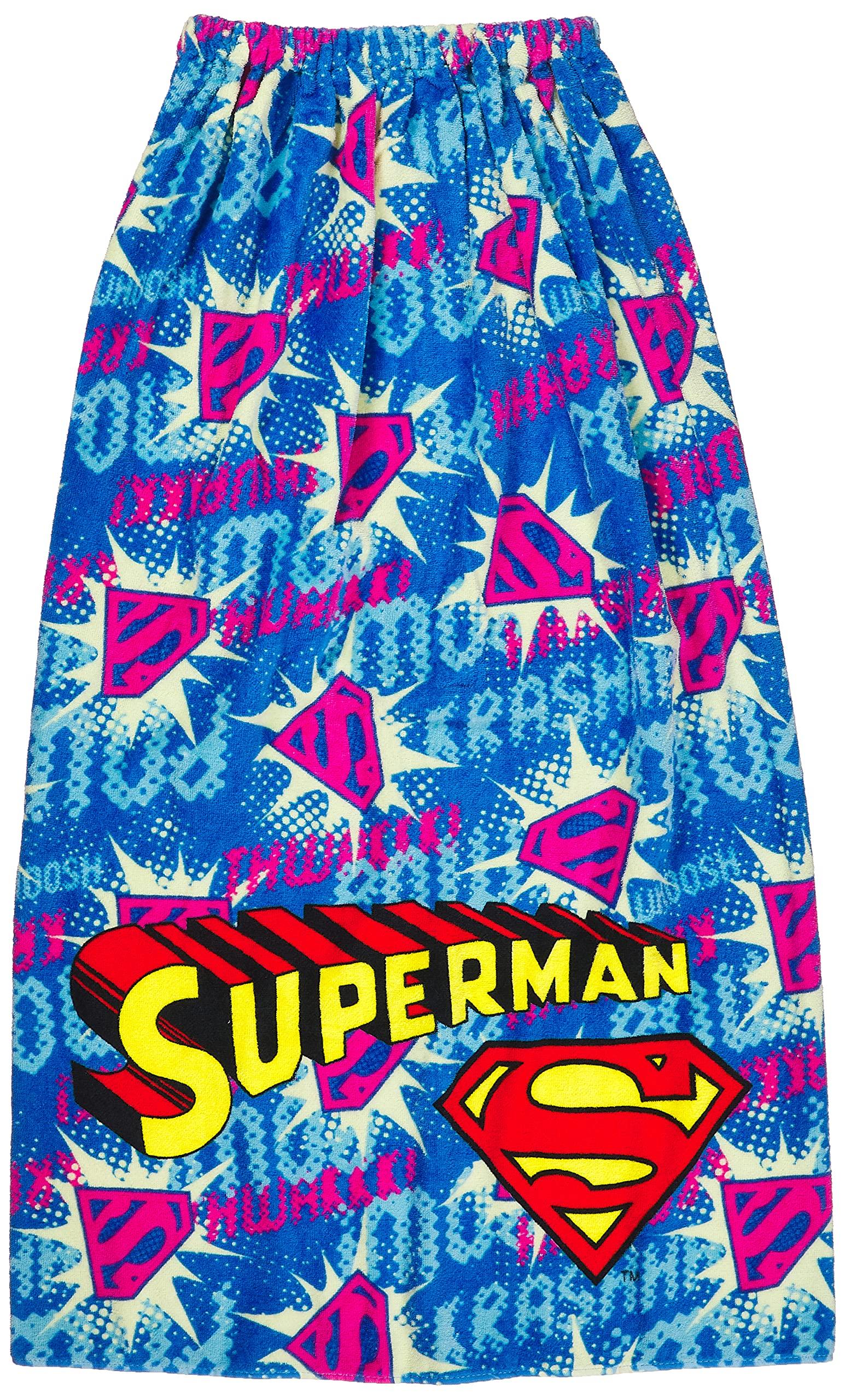 Marushin 100cm Long Wrap DC Superman 4105007300 Towel, Mix, Yellow,