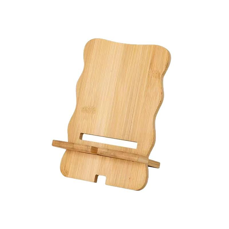Bamboo Wood Phone Stand - Simple Holder for Watching TV Series or School Use
