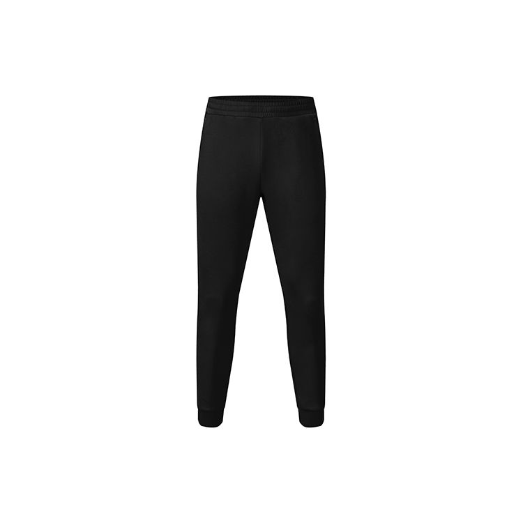 FILA Athletics Solid Logo Slim Fit Knitted Fitness Sports Long Pants Men bottoms Deep-Black A11M231606FBK