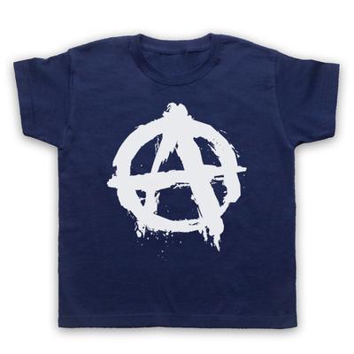 Anarchy Logo Anarchist Punk Rock Symbol Slogan Music Kids Childs T-Shirt