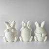 Face-less Rabbit Candle Mold Diy Cover Your Eyes Mouth and Ears Rabbit Aromatherapy Candle Gypsum Incense Stone Mold
