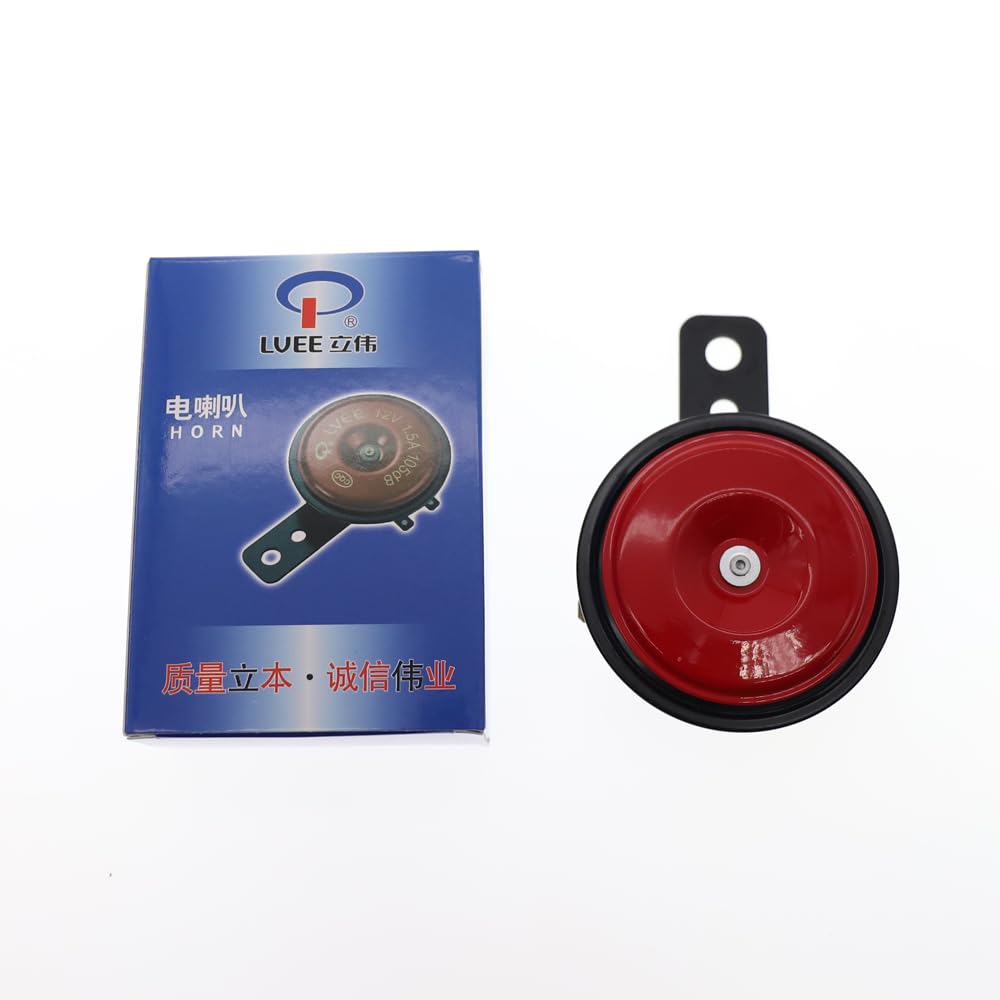 LVEE DL80 Series 70mm Universal Motorcycle Electric Horn Waterproof IPX7 Round Loud Speaker