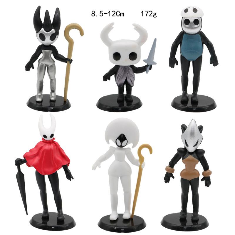 Set Hollow Knight Figure Silk Song Knight Hornet Grub Zote Quirrel Shade Cornifer Myla Figure Cute Anime Figurine Model Toy Gift