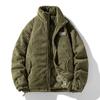 Winter Fashion Casual Parkas Men Stand Collar Solid Color Outerwear Corduroy Thicken Warm Jacket Padded Jacket