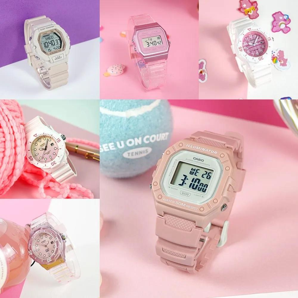 (Cio Розовый 14 Типов) Студенческие цифровые наручные часы G-SHOCK Baby Square Женские часы Option 07. Rounded Pink
