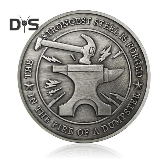 1/2/3/5/10Pcs Challenge Coin Carved Pattern Retro Silver Coin Unique Office Desk Accessory Commemorative Gift