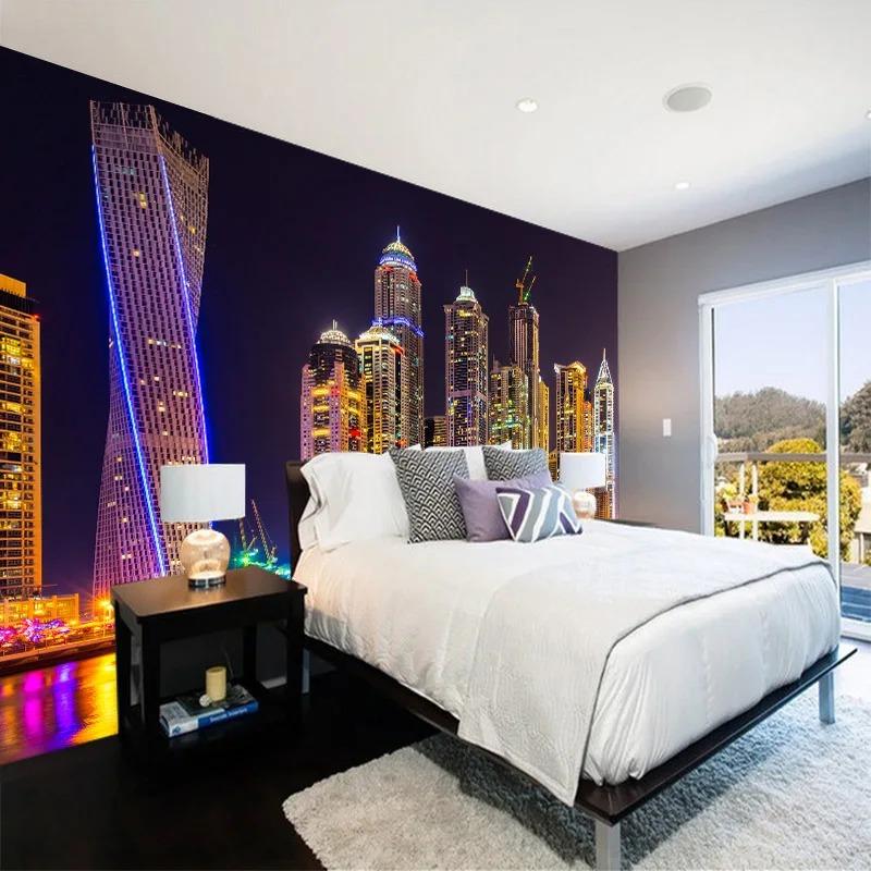 Building Mural Architecture Night Landscape Wallpaper Living Room Tv Restaurant Backdrop Home Decor 3d Wall Paper