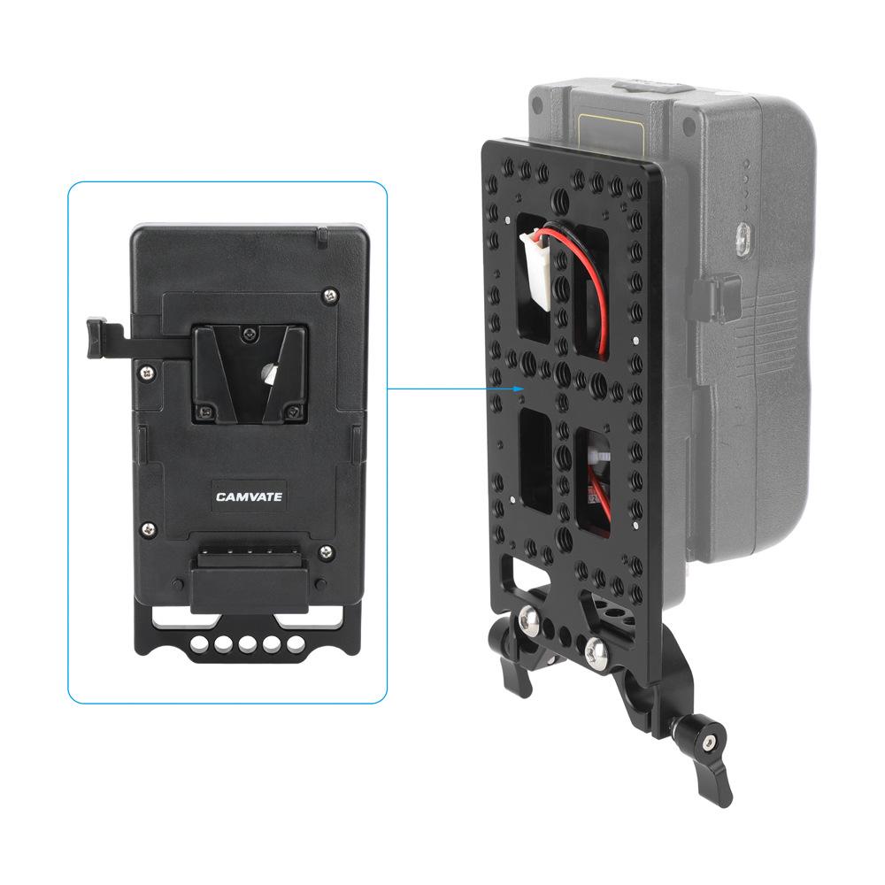 

HDRIG V-Mount Battery Adapter with Multi-Hole Mounting Board, 1/4 & 3/8 Threaded Holes 3698 Multi-hole Back Panel Mounting Board
