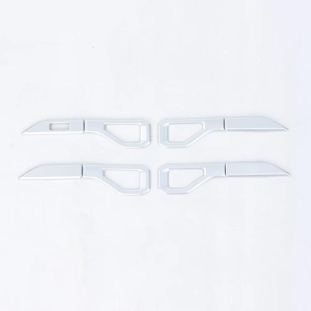 8Pcs Car Door Handle Stickers Carbon Fiber Frame Interior Door Handle Bowl Cover Trim for 2024 JETOUR Traveler Accessories