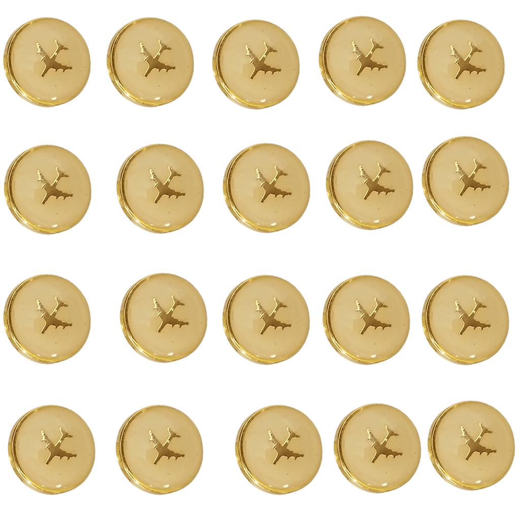 Airport Uniform Buttons Rustproof Metal Buttons Fasteners Airline Crew Buttons for Airline and Ground Crew