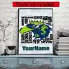 Seattle Seahawks Personalized Name Round Diamond Painting Kit Diamond Embroidery Painting Rhinestones Mosaic Frameless Handwork Decoration Arts
